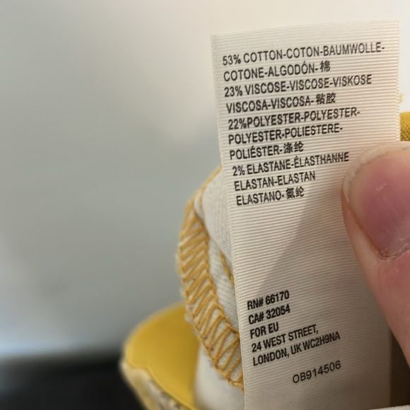 We the Free Geometric Flare Bell Bottom Retro Boho Jeans Mustard Yellow Sz 31 - Picture 13 of 16